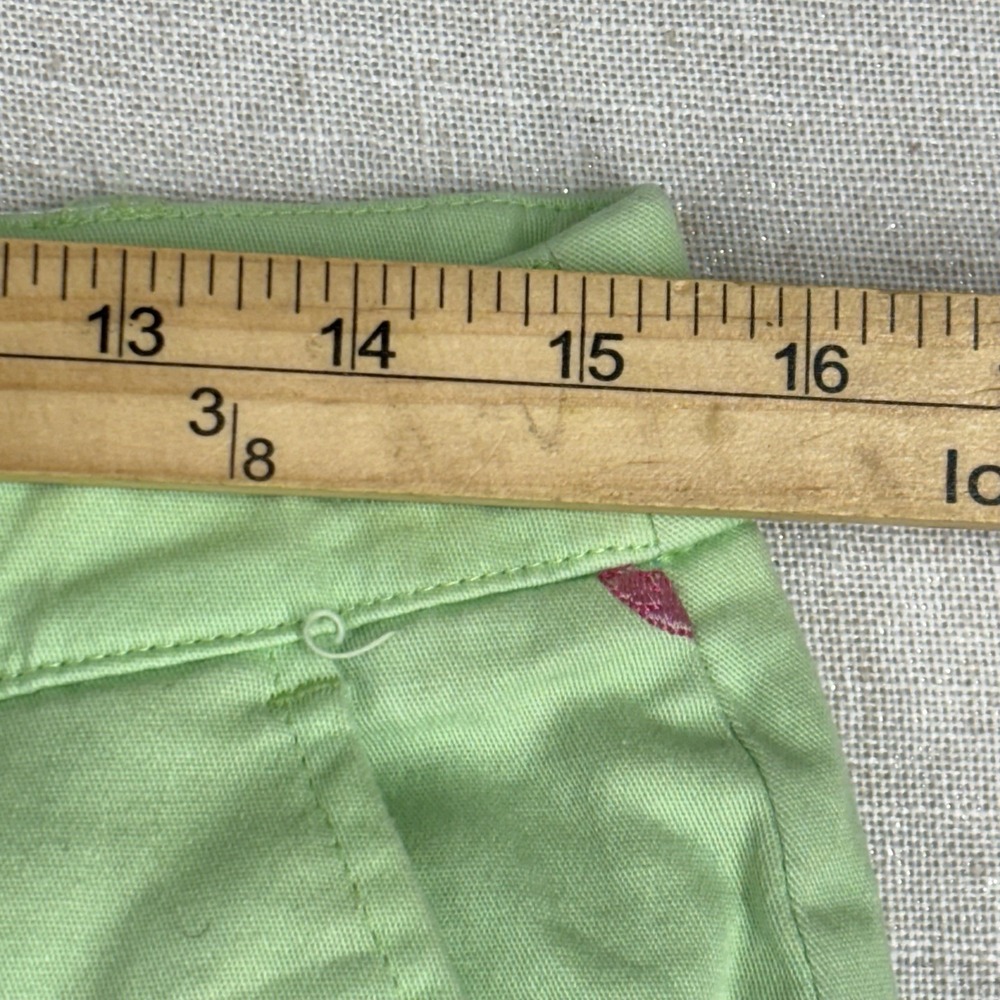 Kim Rogers Light Green Embroidered Flamingo Capris - Picture 8 of 8